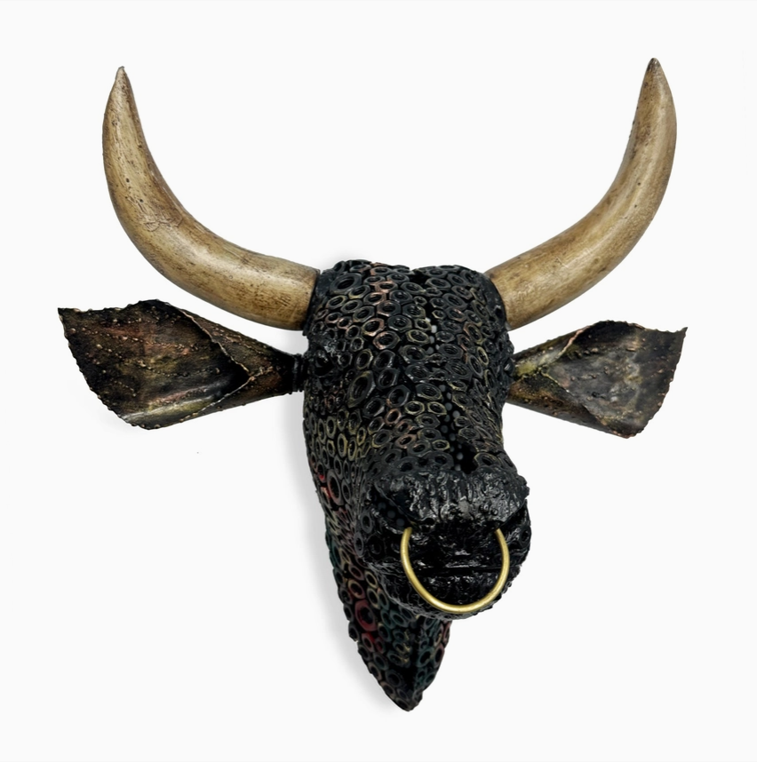 Steel Bulls Head Wall Hanging