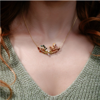 Squirrel &amp; Acorn Necklace