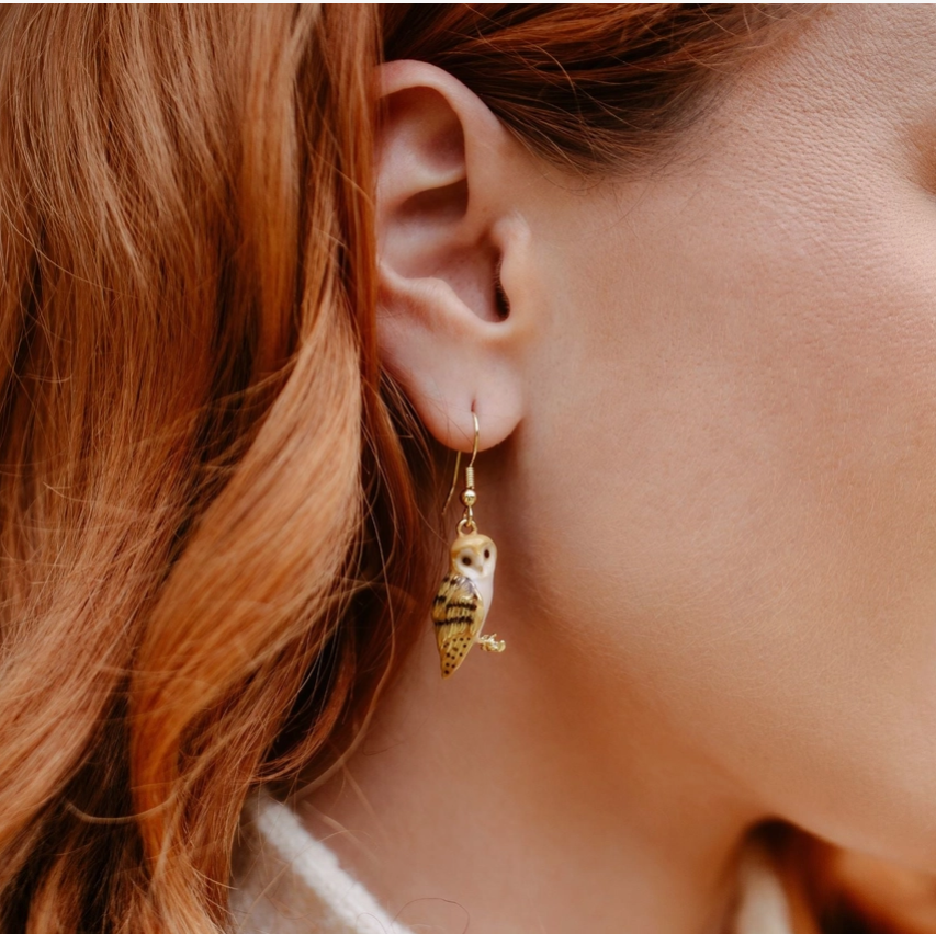 Owl Drop Earrings
