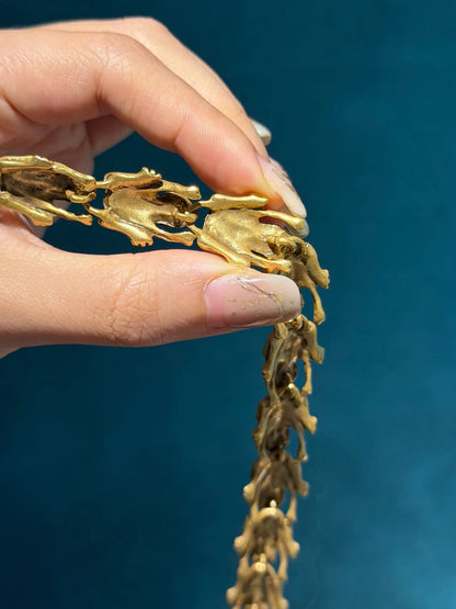 18K Gold Frog Plated Necklace