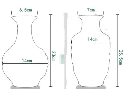 Ceramic Patterned Green Vase