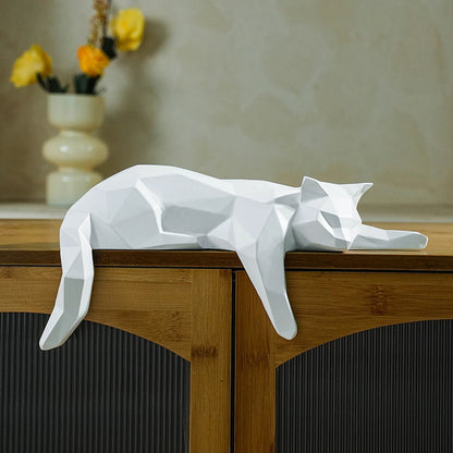 Geometric Cat Sculpture