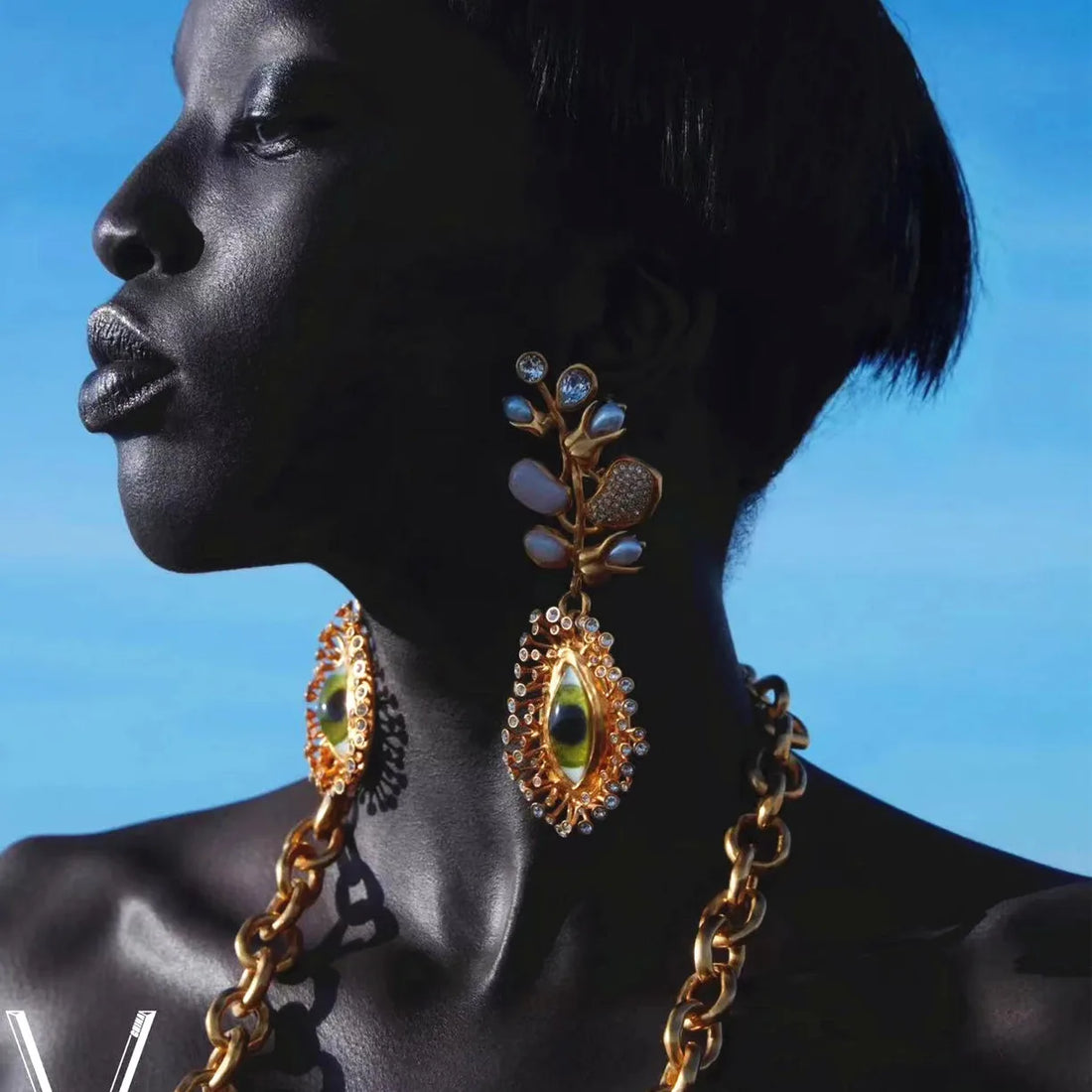 Vine & Eyes Dangle Earrings - Floral Fawna