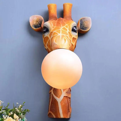 Giraffe Wall Lamp - Floral Fawna