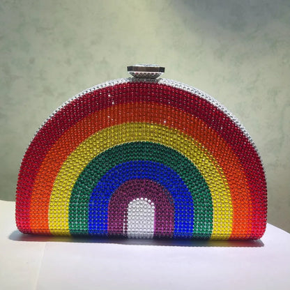 Rainbow Sequin Clutch Bag