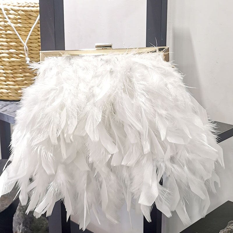 Gatsby Feather &amp; Pearl Evening Bag