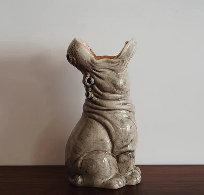 Hippopotamus Ceramic Vase