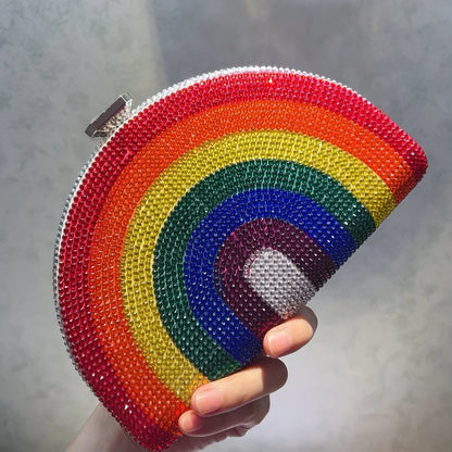 Rainbow Sequin Clutch Bag