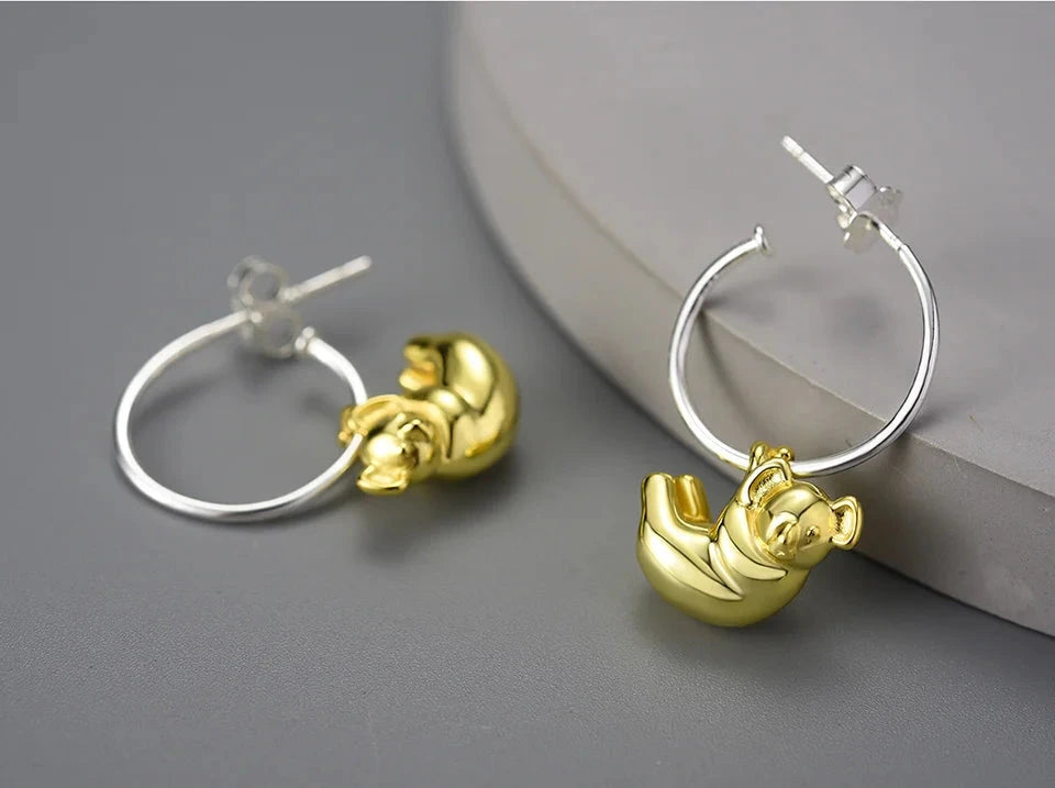 Koala Hoop Earrings