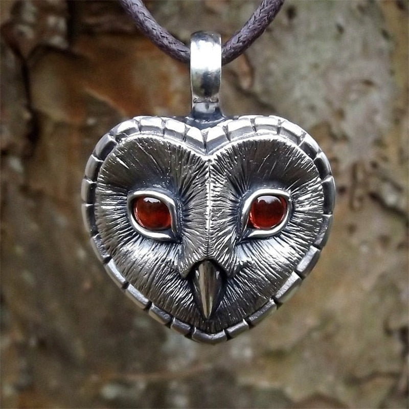 Owl Heart Necklace