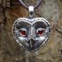 Owl Heart Necklace - Floral Fawna