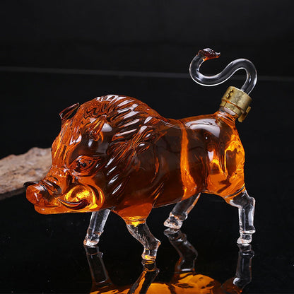 Boar Whiskey Decanter - Floral Fawna