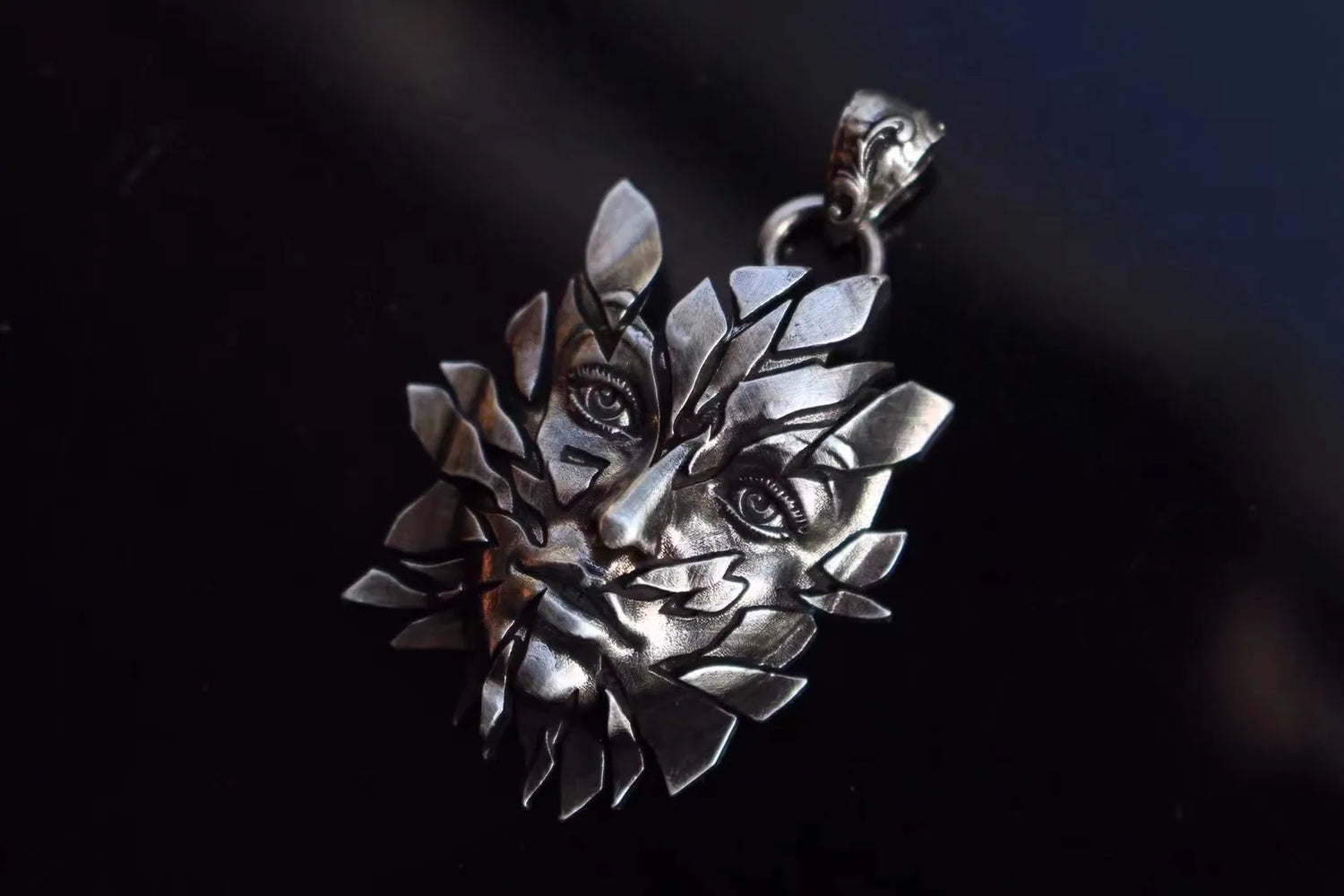 Sterling Silver Leaf Woman Pendant