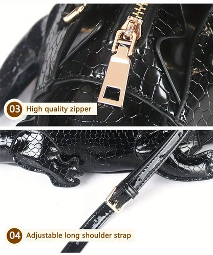 3D Alligator Crossbody Bag