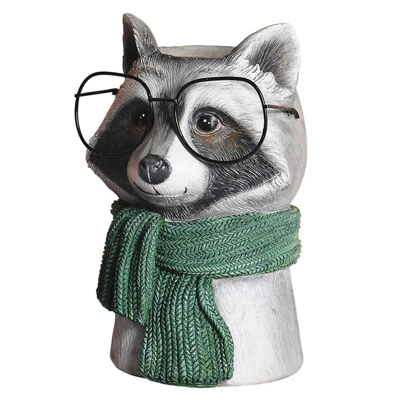 Animal Wearing Glasses Plant Pot