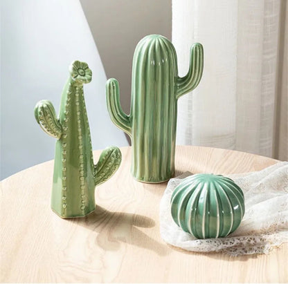 Ceramic Cactus Sculptures