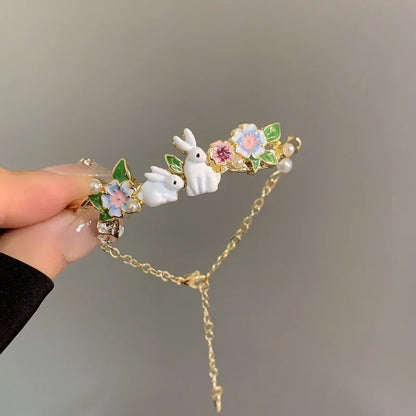 Floral Rabbit Bracelet - Floral Fawna