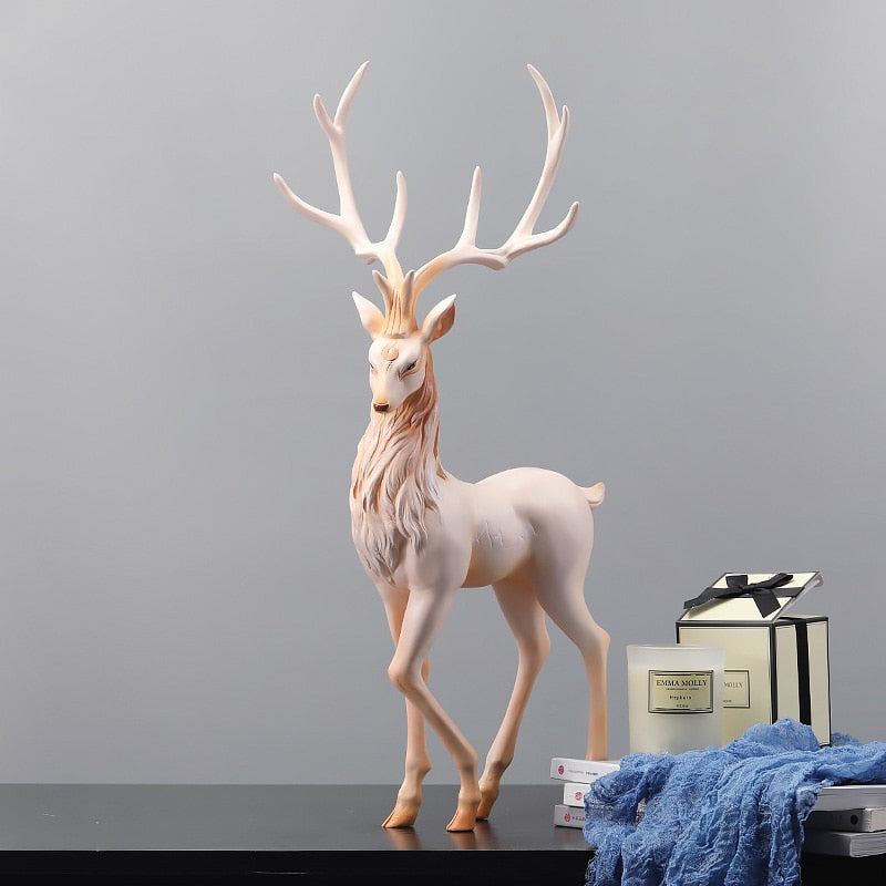 Enchanting Elk Sculpture - Floral Fawna