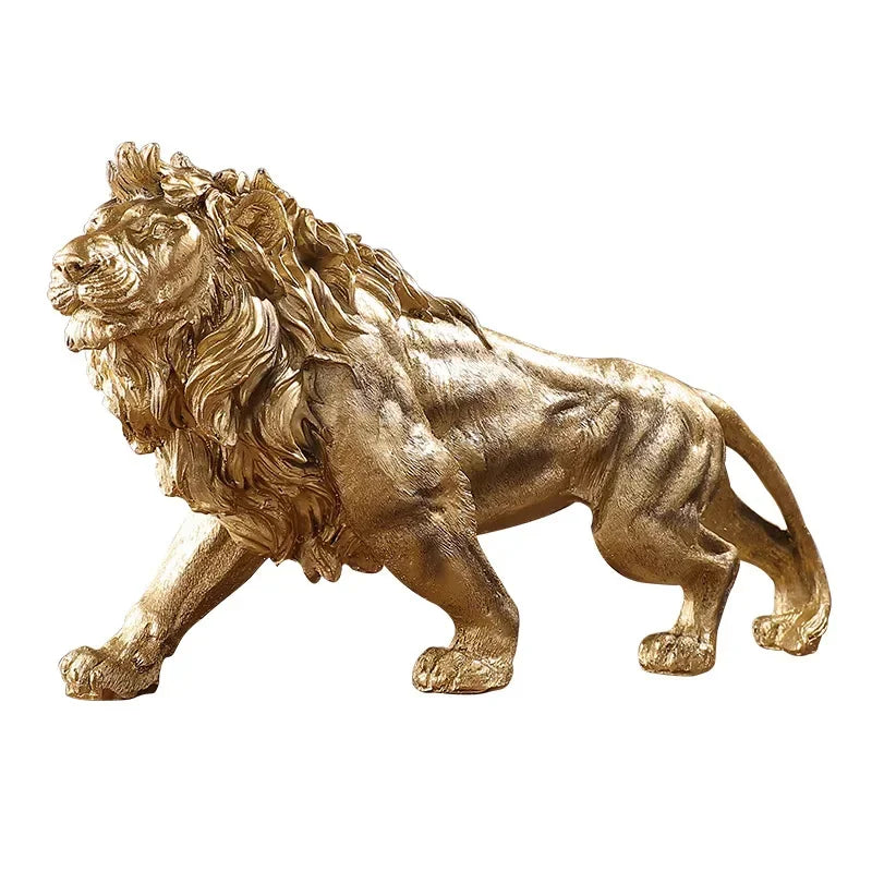 Gold Resin Lion Ornament