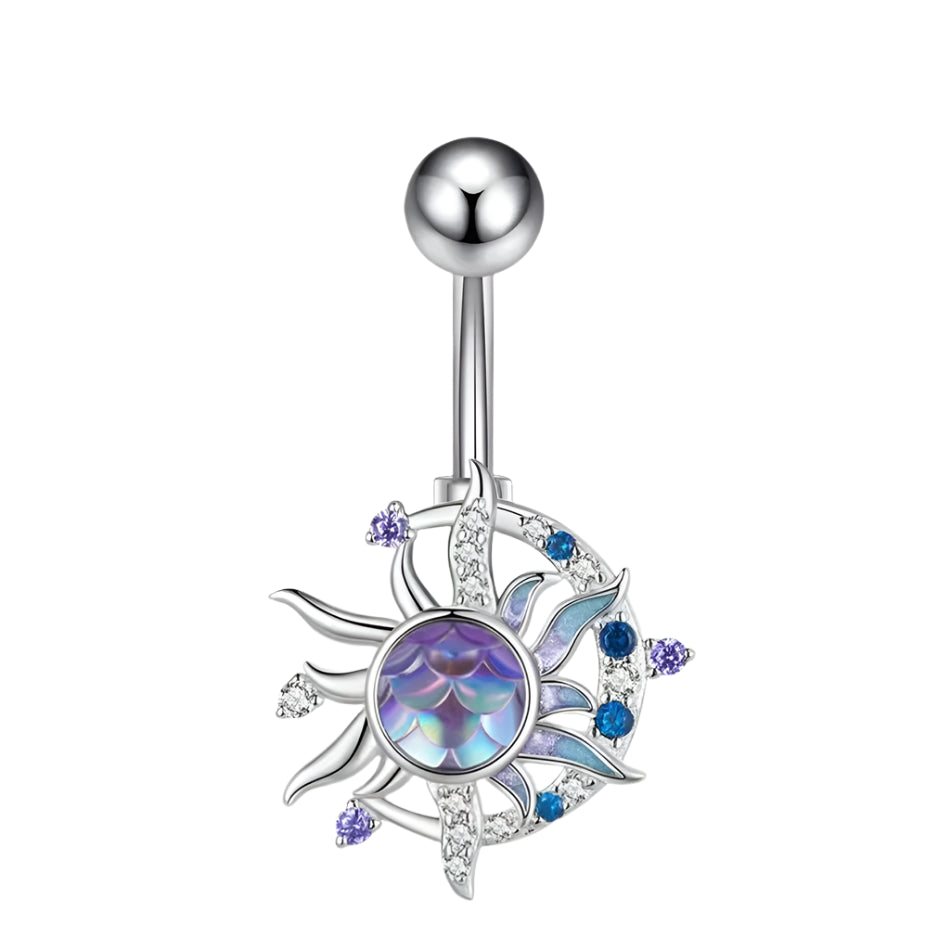 Celestial Zircon Belly Button Ring