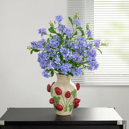 Strawberry Plant Ceramic Vase