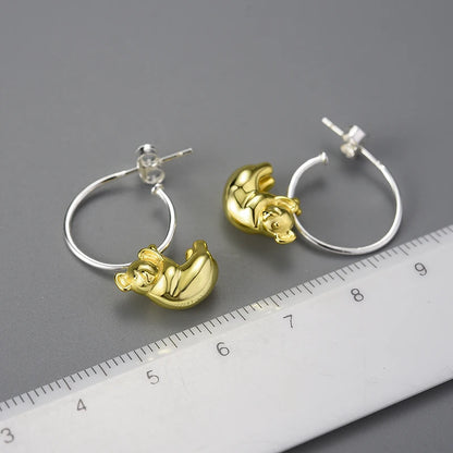 Koala Hoop Earrings