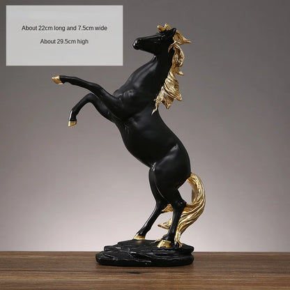 Rearing Horse Sculpture - Floral Fawna