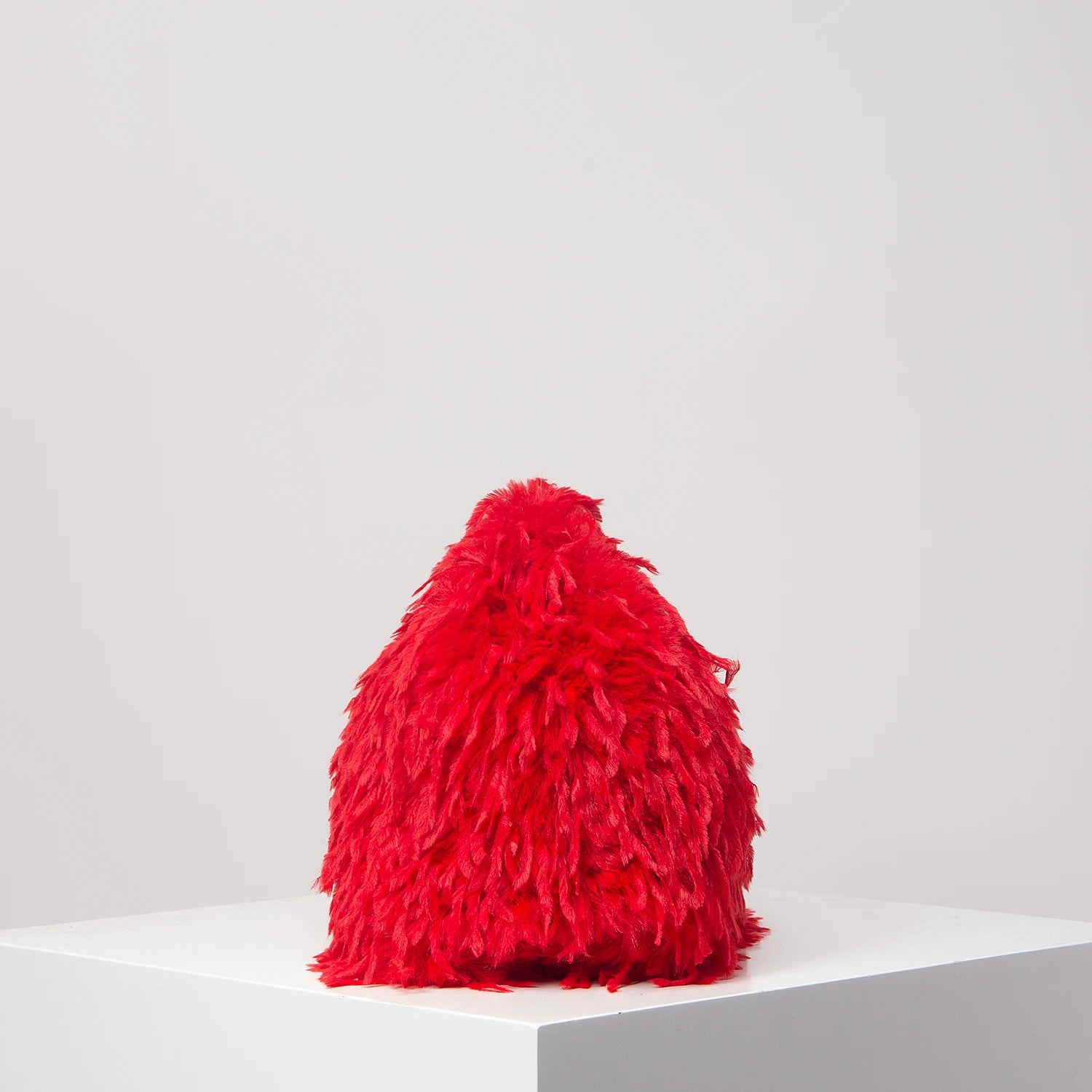 Oversized Faux Feather Clutch Bag
