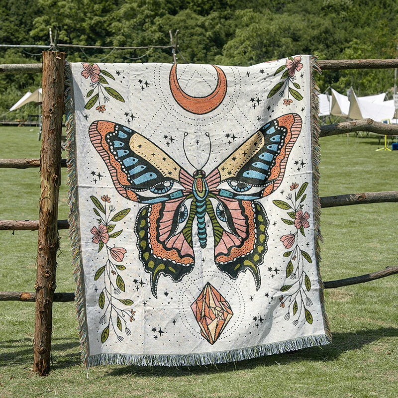 Enchanted Butterfly Tapestry Throw