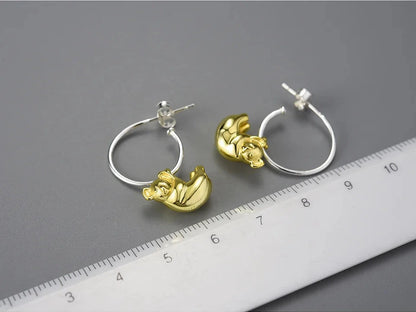 Koala Hoop Earrings