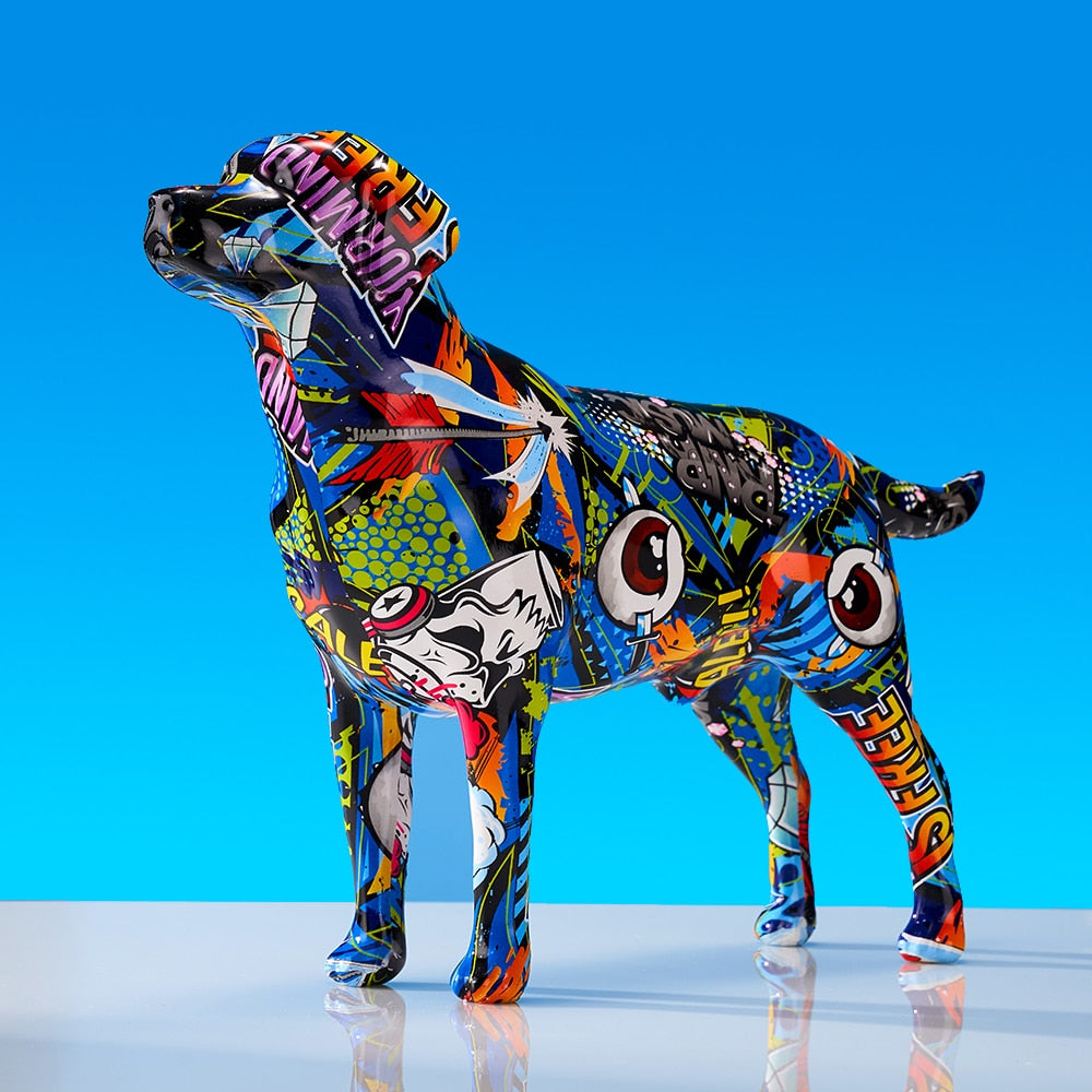 Abstract Labrador Sculpture - Floral Fawna