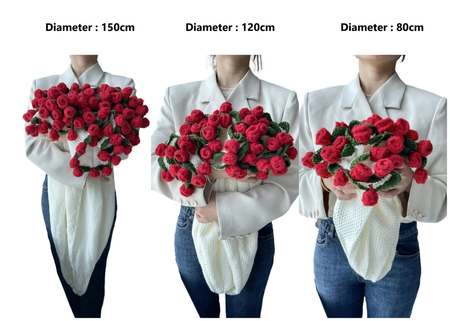 Red Rose Trim Circular Blanket