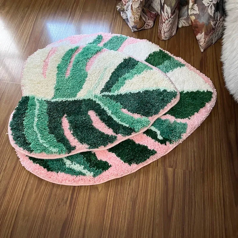 Palm Leaf Rug - Floral Fawna