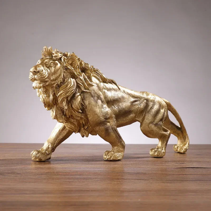 Gold Resin Lion Ornament