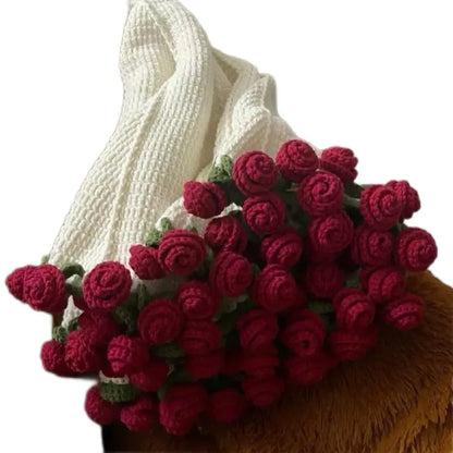 Red Rose Trim Circular Blanket