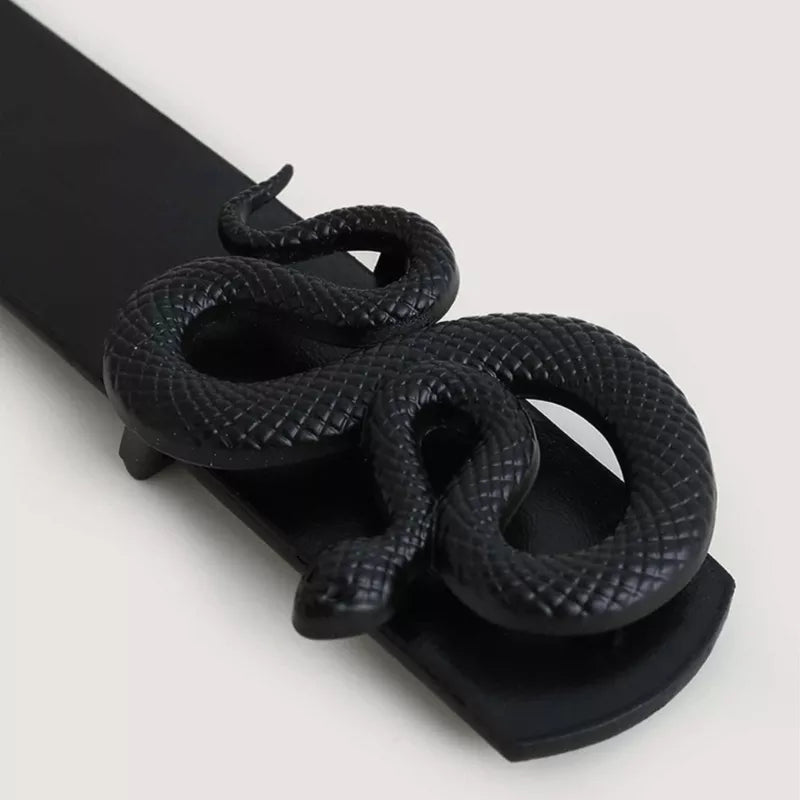 Black Snake Buckle Belt