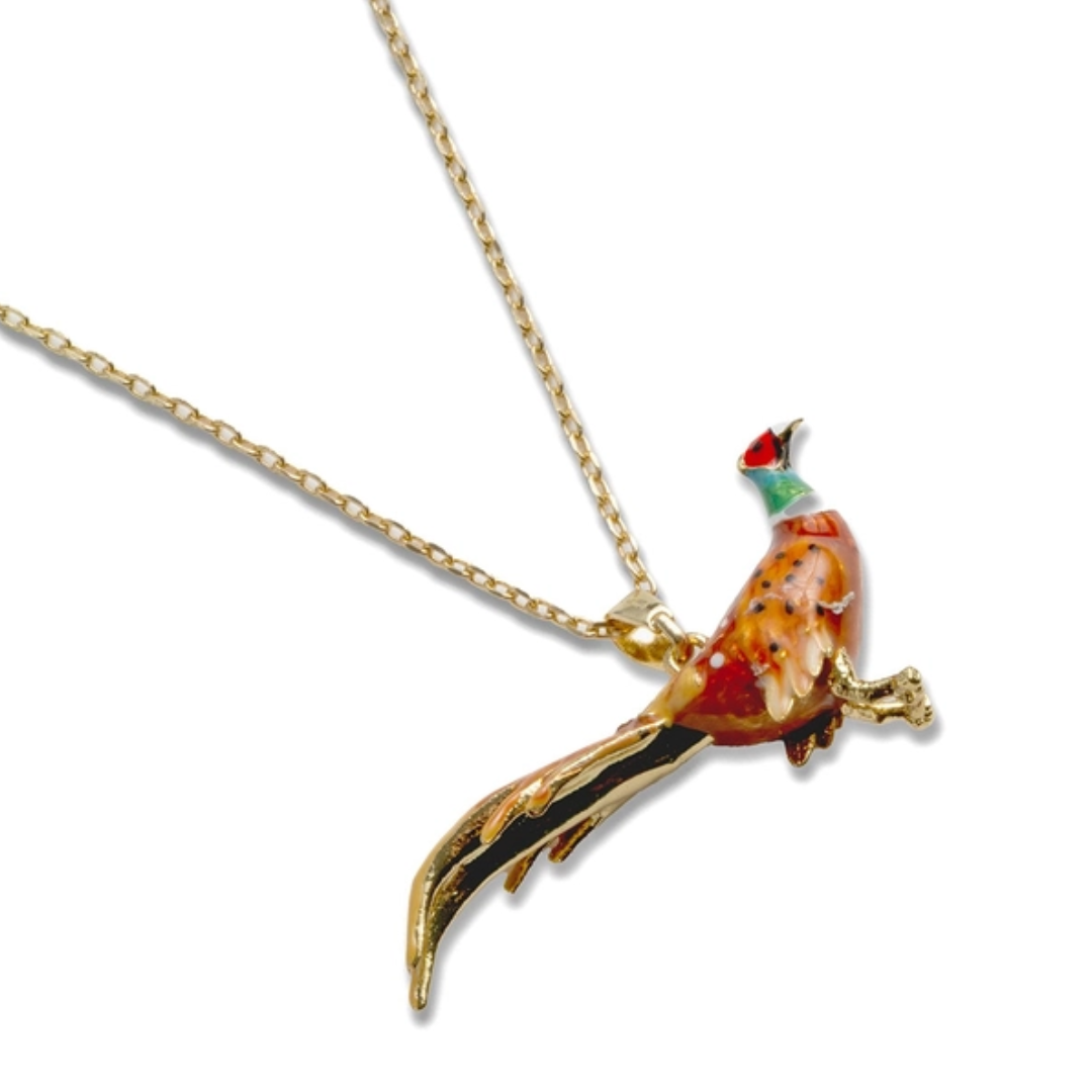 Pheasant Pendant Necklace