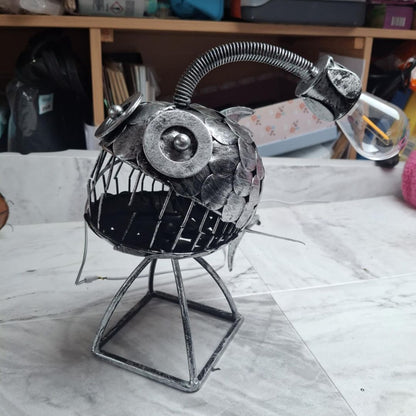 Iron Angler Fish Table Lamp