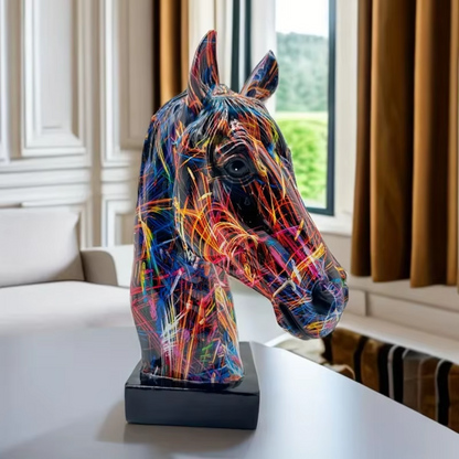 Abstract Horse Head Sculpture