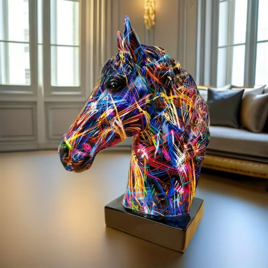 Abstract Horse Head Sculpture