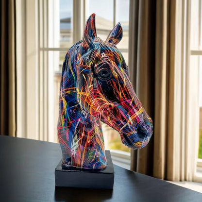 Abstract Horse Head Sculpture