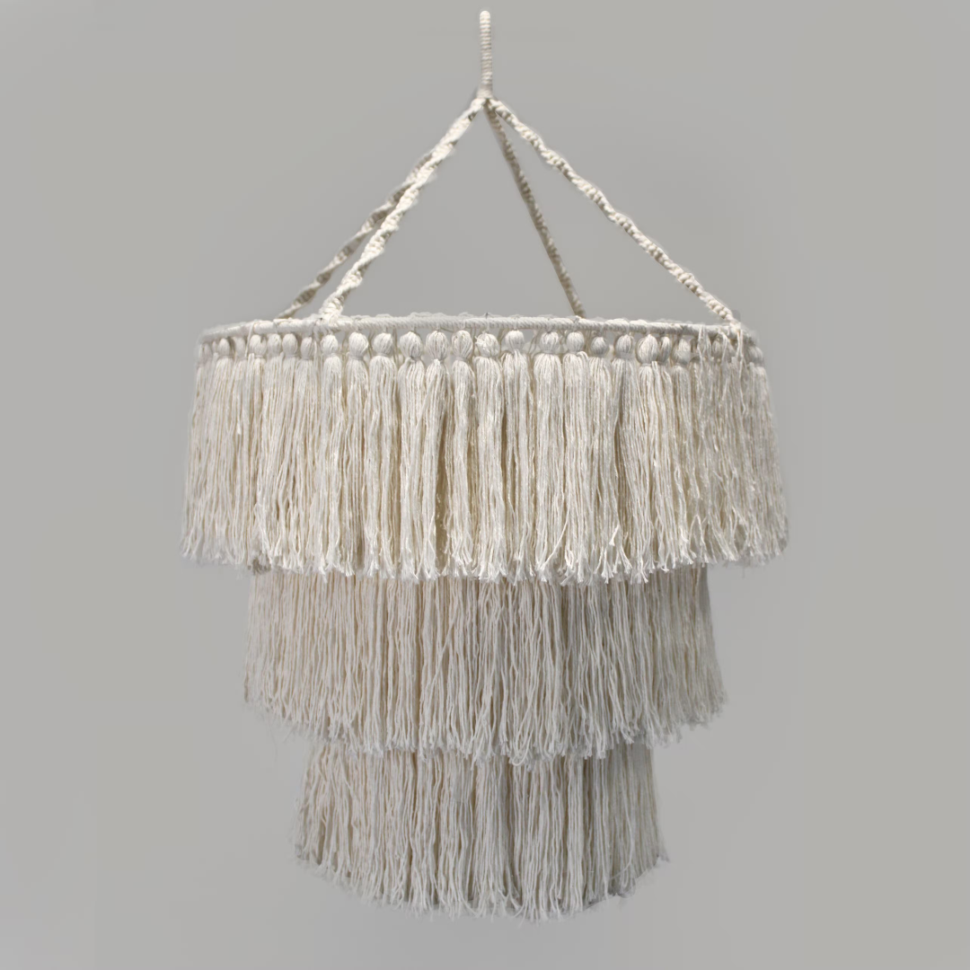 Natural Macrame Chandelier
