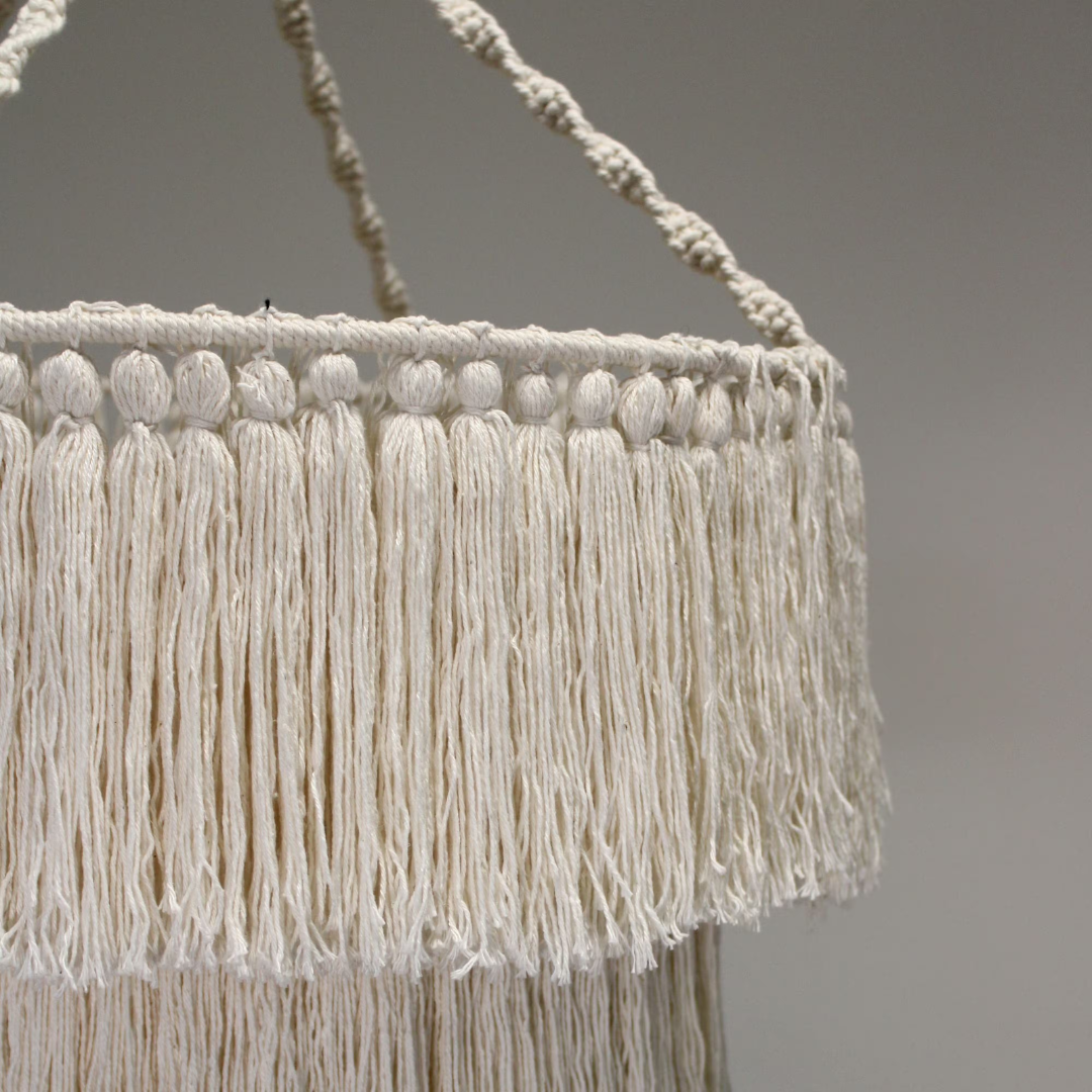 Natural Macrame Chandelier