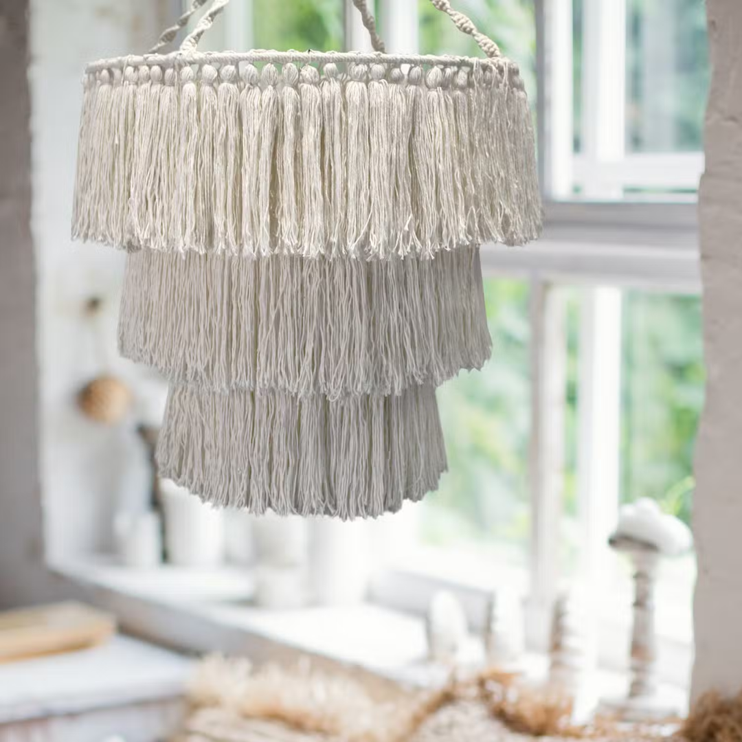 Natural Macrame Chandelier