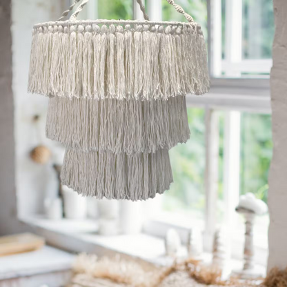 Natural Macrame Chandelier