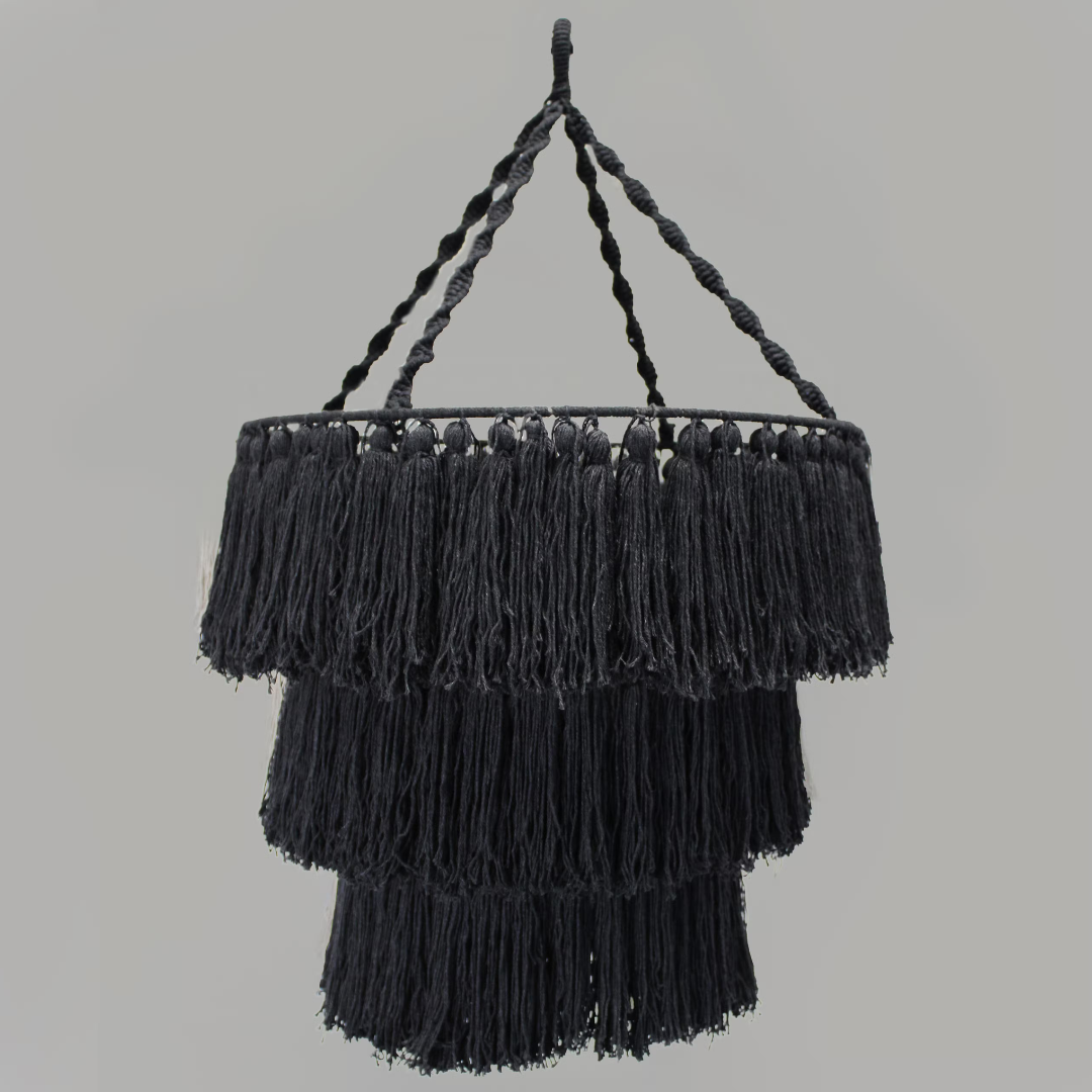 Natural Macrame Chandelier