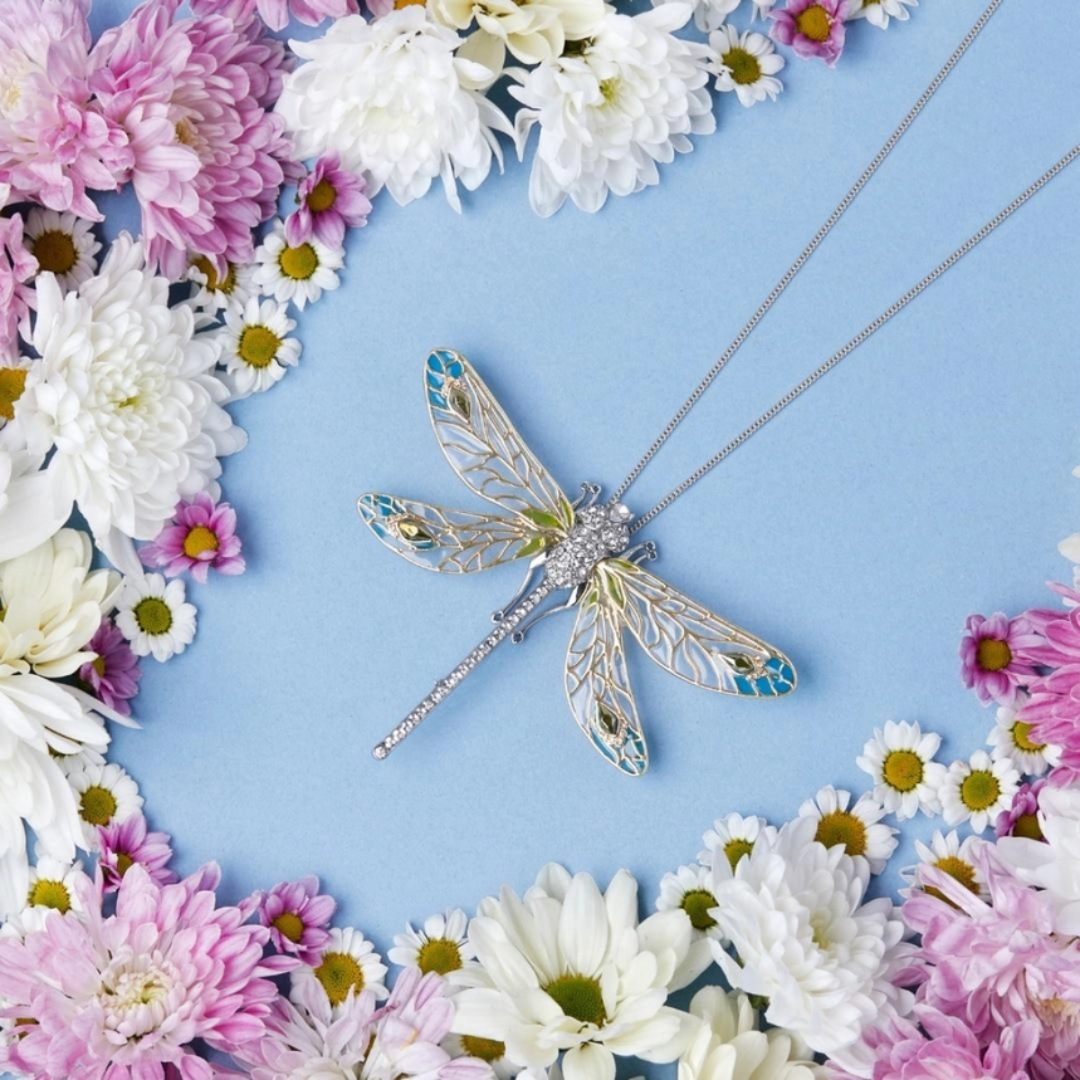 Gold Dragonfly Necklace