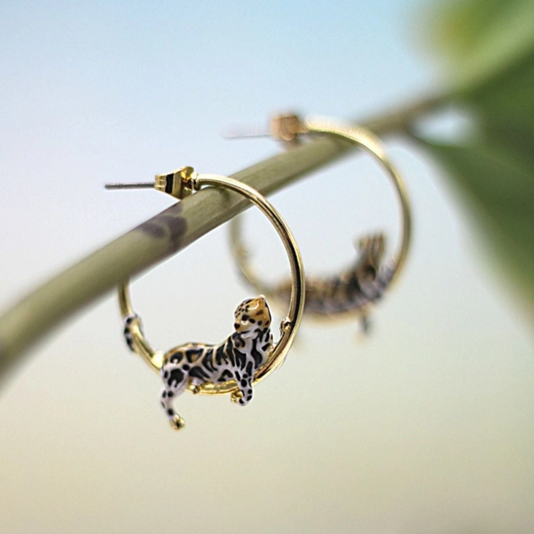 Leopard Hoop Earrings
