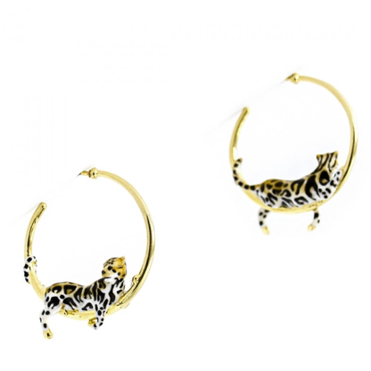 Leopard Hoop Earrings
