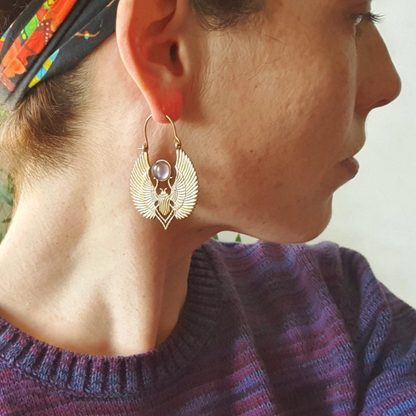 Scarab Beetle Earrings